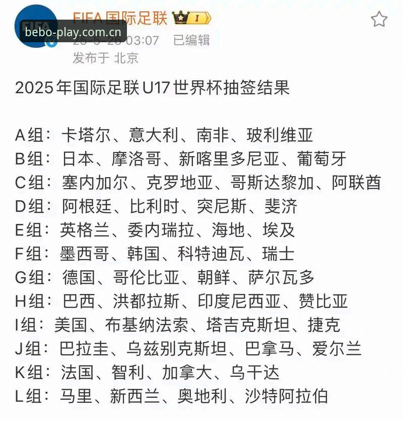 必博是什么安卓版 从抽签看U17世界杯:中国男女足前景分析与观赛指南